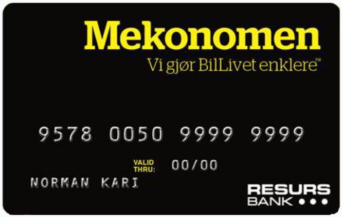 mekonomen bilkonto kort